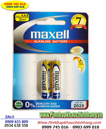 Maxell LR03(2B)GD, Pin AAA 1.5V Alkaline Maxell LR03(2B)GD _Xuất xứ Indonesia / Loại vỉ 2viên